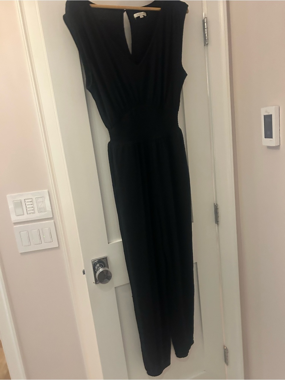 Z Supply Black One-Shoulder Jumpsuit